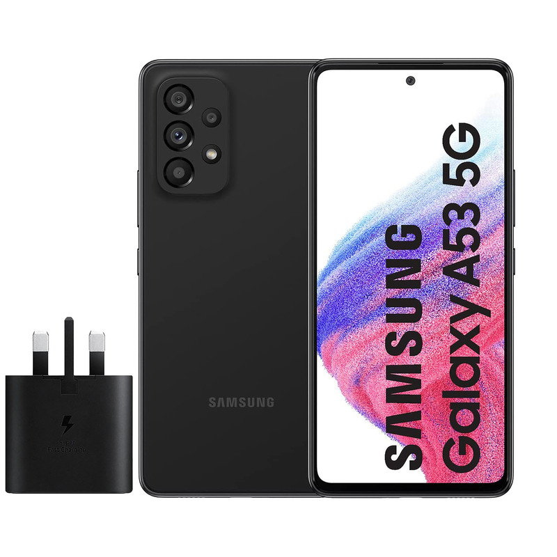 گوشی موبایل سامسونگ مدل GALAXY A53 5G دو سیم کارت ظرفیت 128 گیگابایت و رم 8 گیگابایت به همراه شارژر سامسونگ 
