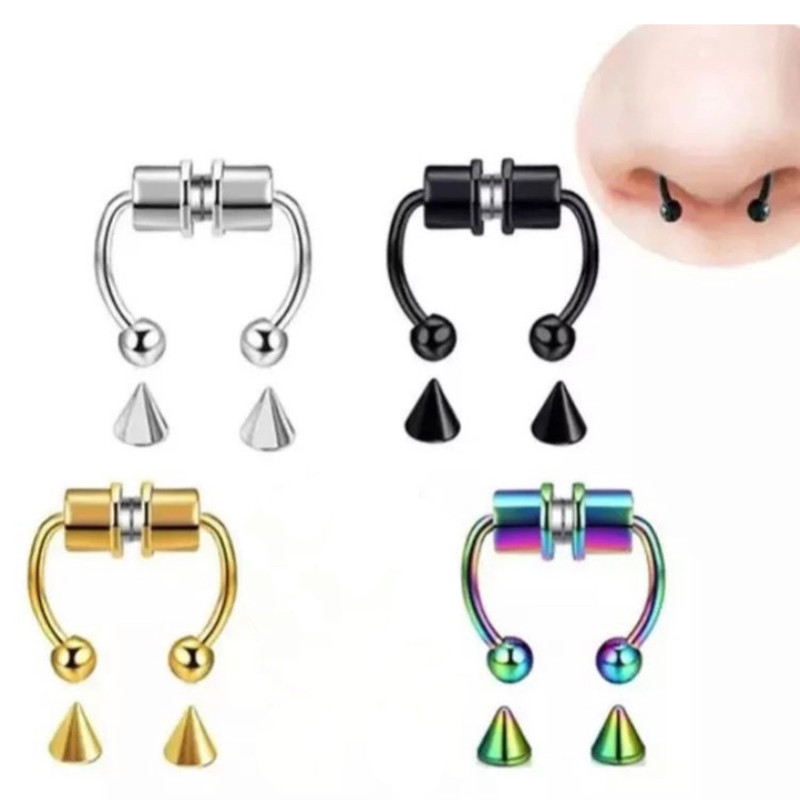  پیرسینگ مدل فیک بینی آهنربایی