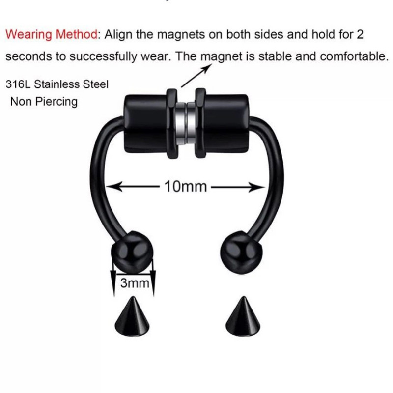  پیرسینگ مدل فیک بینی آهنربایی
