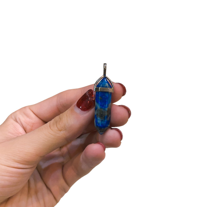  آویز گردنبند مدل سنگ لاجورد افغان کد 556